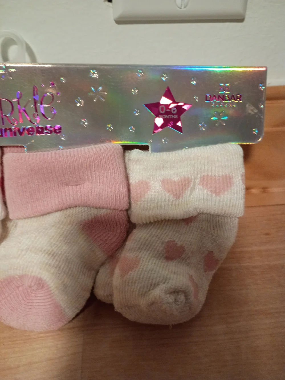Baby Socks - Pink & White Heart Pack